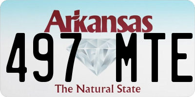 AR license plate 497MTE