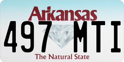 AR license plate 497MTI