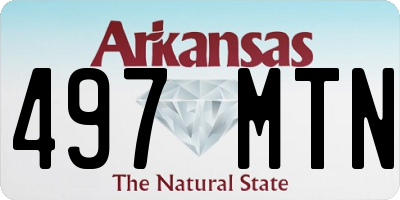 AR license plate 497MTN