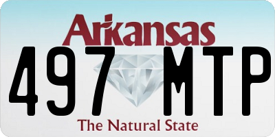 AR license plate 497MTP