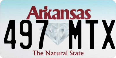 AR license plate 497MTX