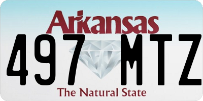AR license plate 497MTZ
