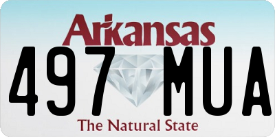 AR license plate 497MUA