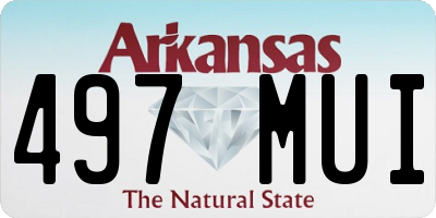 AR license plate 497MUI
