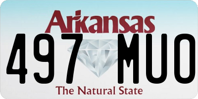 AR license plate 497MUO