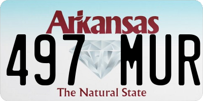 AR license plate 497MUR