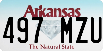 AR license plate 497MZU