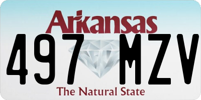 AR license plate 497MZV