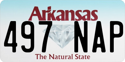 AR license plate 497NAP