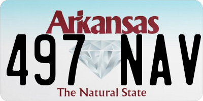 AR license plate 497NAV