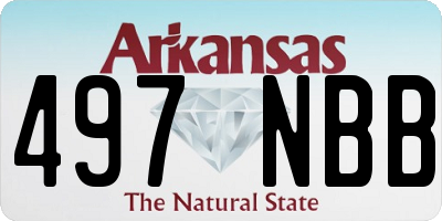 AR license plate 497NBB
