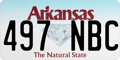 AR license plate 497NBC