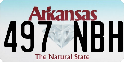 AR license plate 497NBH