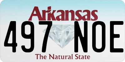 AR license plate 497NOE