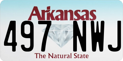 AR license plate 497NWJ