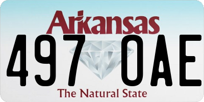 AR license plate 497OAE