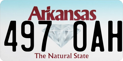 AR license plate 497OAH