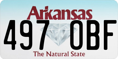 AR license plate 497OBF