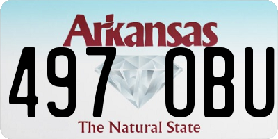 AR license plate 497OBU