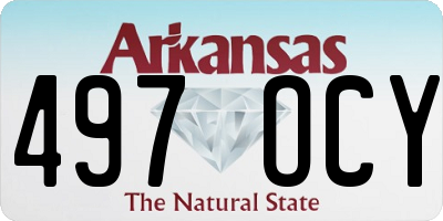 AR license plate 497OCY