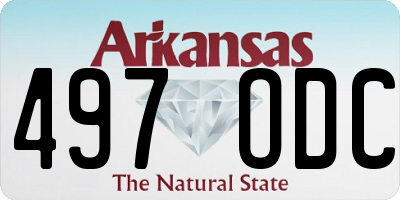 AR license plate 497ODC