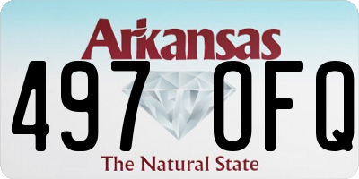AR license plate 497OFQ