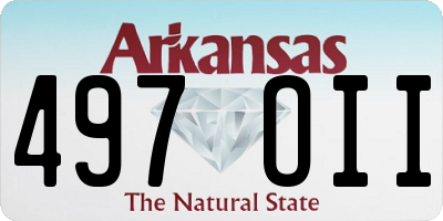 AR license plate 497OII