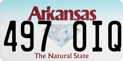 AR license plate 497OIQ