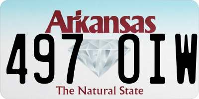 AR license plate 497OIW