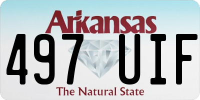 AR license plate 497UIF