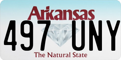 AR license plate 497UNY