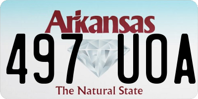 AR license plate 497UOA