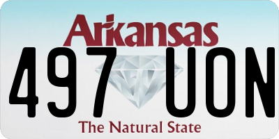 AR license plate 497UON