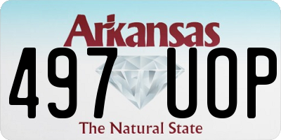 AR license plate 497UOP