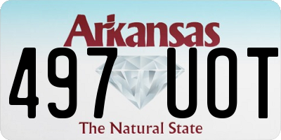 AR license plate 497UOT
