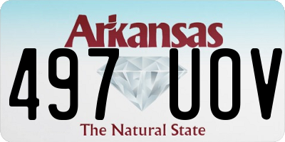 AR license plate 497UOV