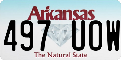 AR license plate 497UOW