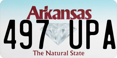 AR license plate 497UPA