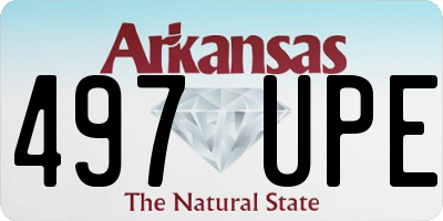 AR license plate 497UPE