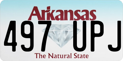 AR license plate 497UPJ