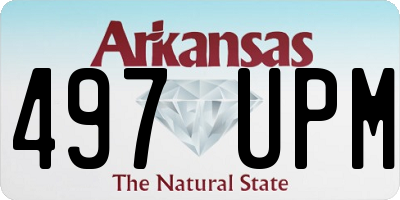 AR license plate 497UPM