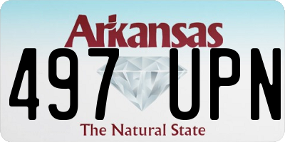AR license plate 497UPN