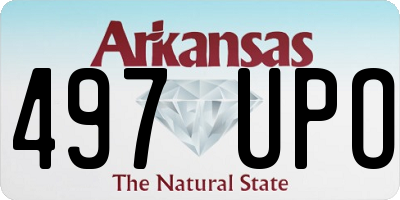 AR license plate 497UPO