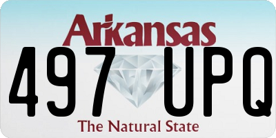 AR license plate 497UPQ