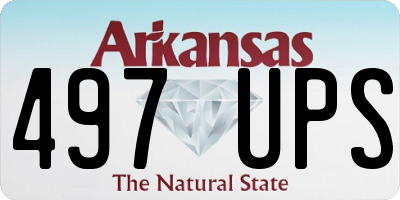 AR license plate 497UPS