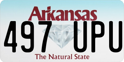 AR license plate 497UPU