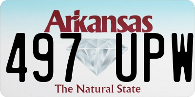 AR license plate 497UPW