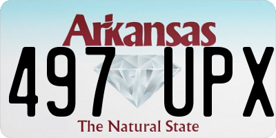 AR license plate 497UPX