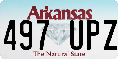 AR license plate 497UPZ