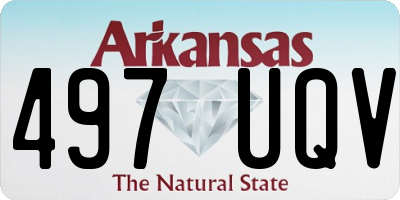 AR license plate 497UQV